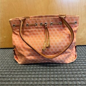Dooney & Bourke Peach Monogram Tote
